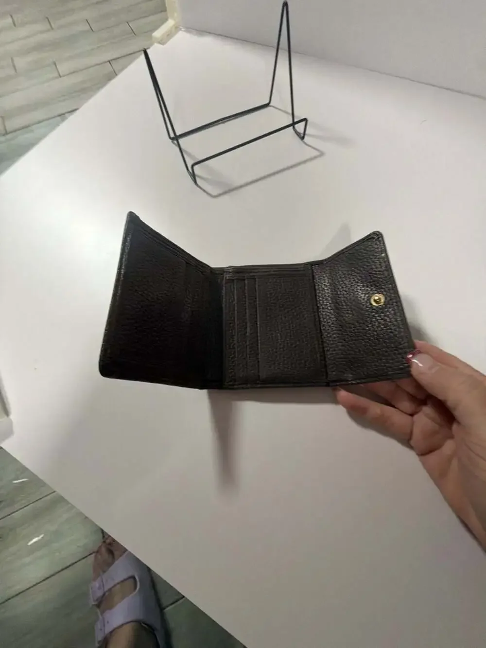 Dooney & Bourke Pebble Grain Small Flap Credit Card Wallet in Black